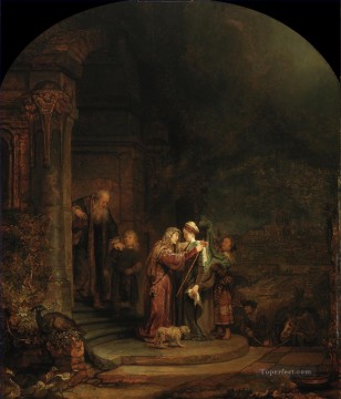 Rembrandt van Rijn Painting - La Visitación Rembrandt